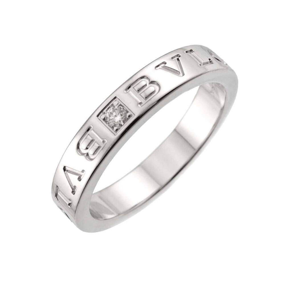 Bulgari BVLGARI B-ZERO1 Essential 1 Ring with Diamond, 18K WG White Gold 750